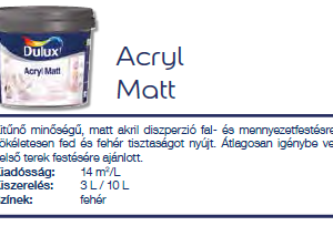 Dulux Acryl Matt adatok