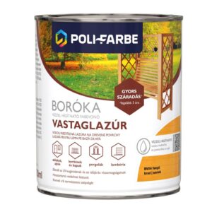Poli-Farbe Boróka vízzel hígítható fabevonó vastaglazúr