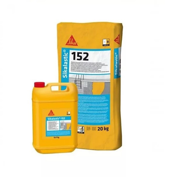 Sikalastic-152 (A+B) rugalmas, kétkomponensű gyorskötő cementhabarcs vízszigeteléshez és betonvédelemhez