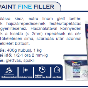 Dulux Pre-Paint Fine Filler - felhasználásra kész, extra finom beltéri glett - Image 2