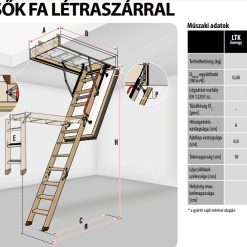 Alternative view of Fakro LWT - extra hőszigetelt padlásfeljáró lépcső