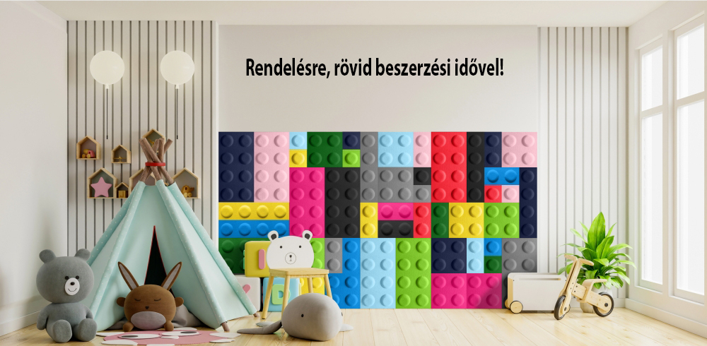 LEGO-ra hasonlító falpanel