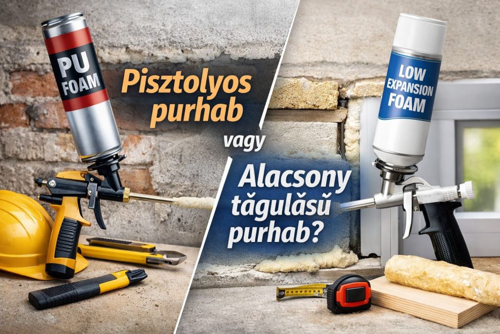 Purhab választás pisztolyos vagy alacsony tágulású