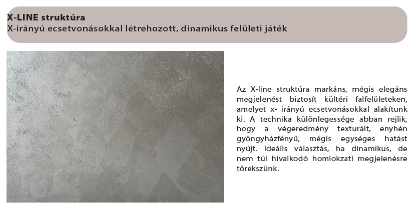 Meton Loren effektbevonat X-Line struktúra