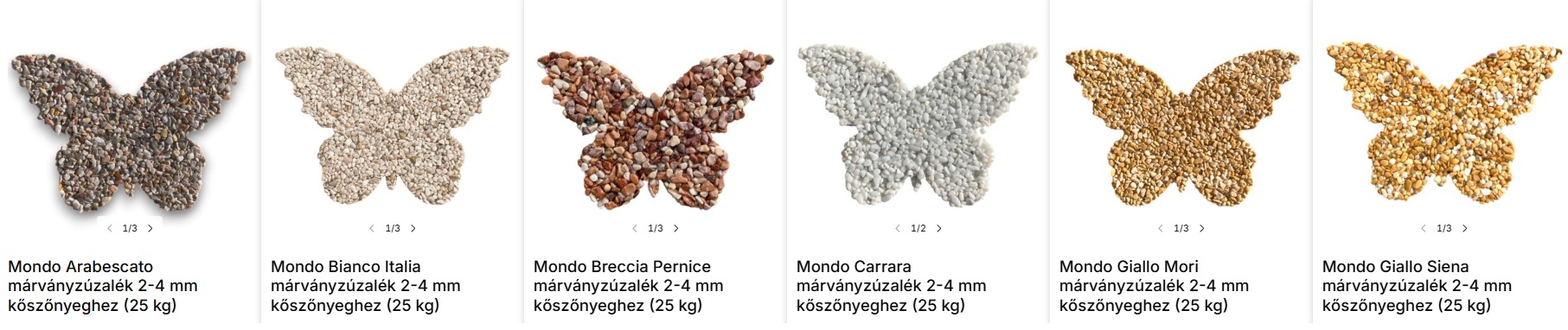 Mondo kőszőnyeg színek