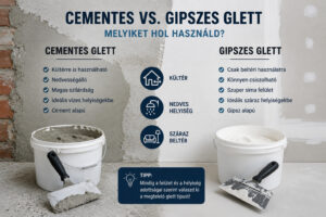 Cementes vagy gipszes glett - melyiket válaszd, és hol érdemes használni