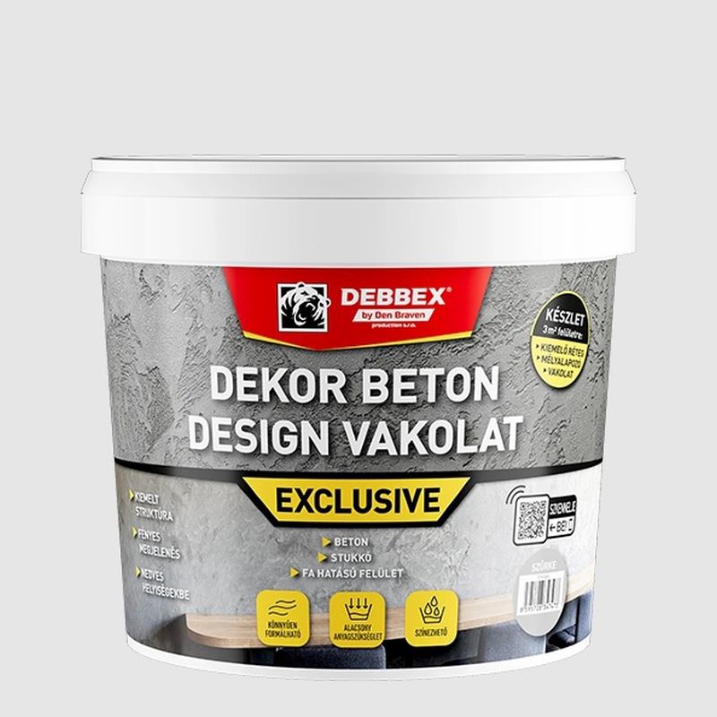 Debbex Dekor beton design vakolat Exclusive vizes helyiségekhez
